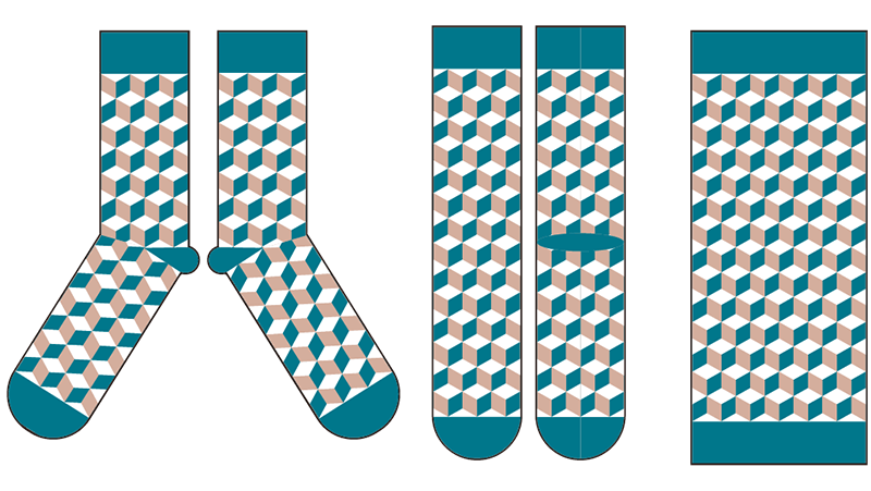Sock design mockup